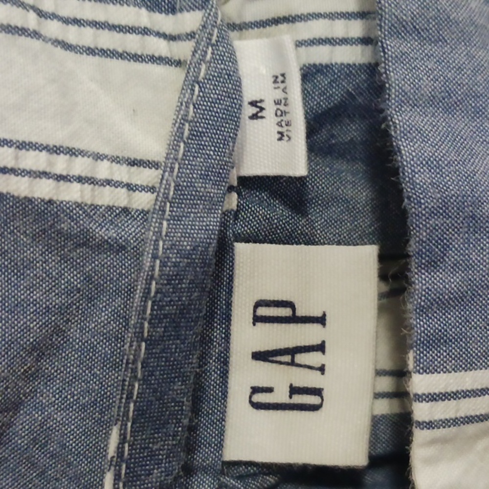 GAP cotton striped mini dress - Med - blue and white - Picture 2 of 8